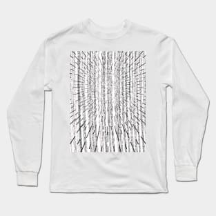 edgy vintage black and white lines pattern Long Sleeve T-Shirt